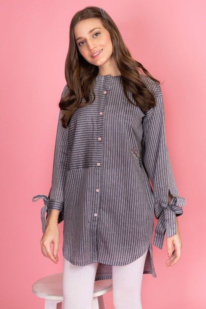 Alkaram - Embroidered Yarn Dyed Kurti