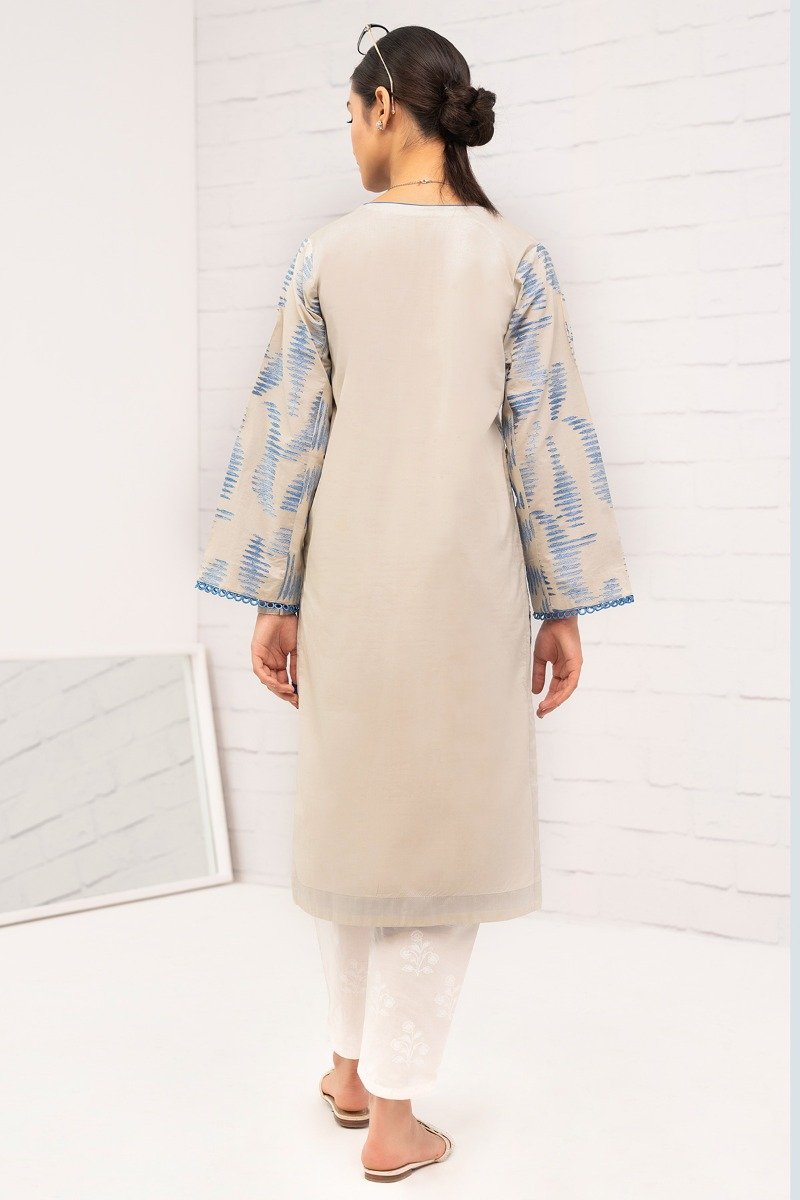 Dyed Embroidered Cambric Kurti