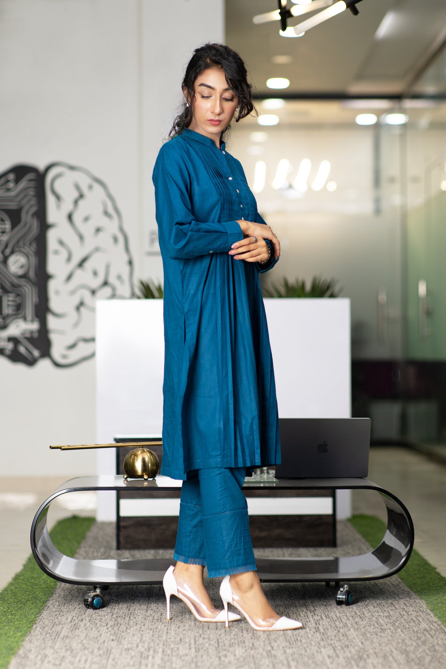 Eraj Hussain - Friday Blessings - Blue - Stitched