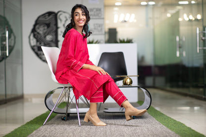 Eraj Hussain - Saturday Catchup Parties - Bright Pink - Stitched