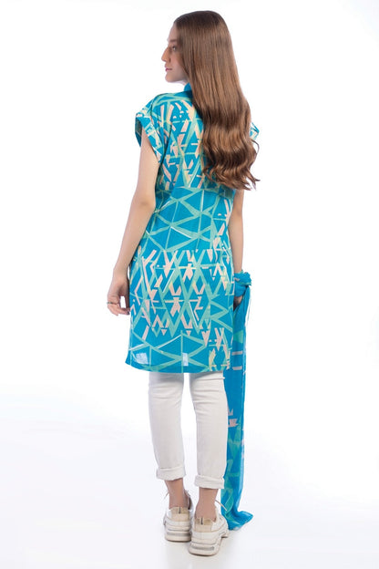 Alkaram - 2 Pc Printed Lawn Suit With Viscose Dupatta