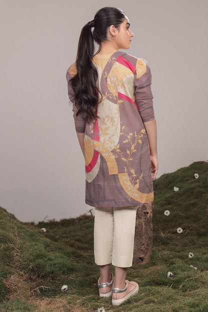 Alkaram - 2 Pc Printed Cambric Suit With Dyed Cambric Trouser