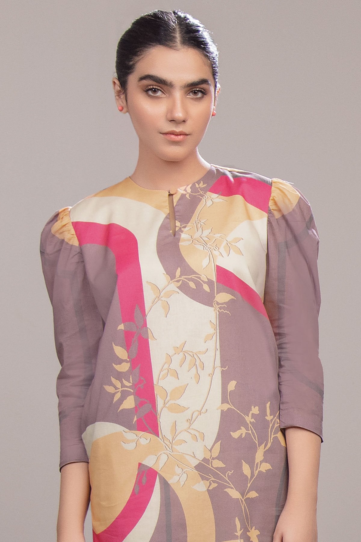 Alkaram - 2 Pc Printed Cambric Suit With Dyed Cambric Trouser