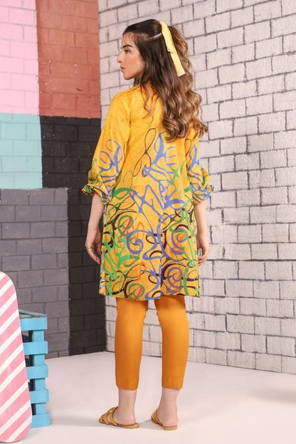 Alkaram - 2 Piece Digital Cambric Shirt With Dyed Cambric Trouser