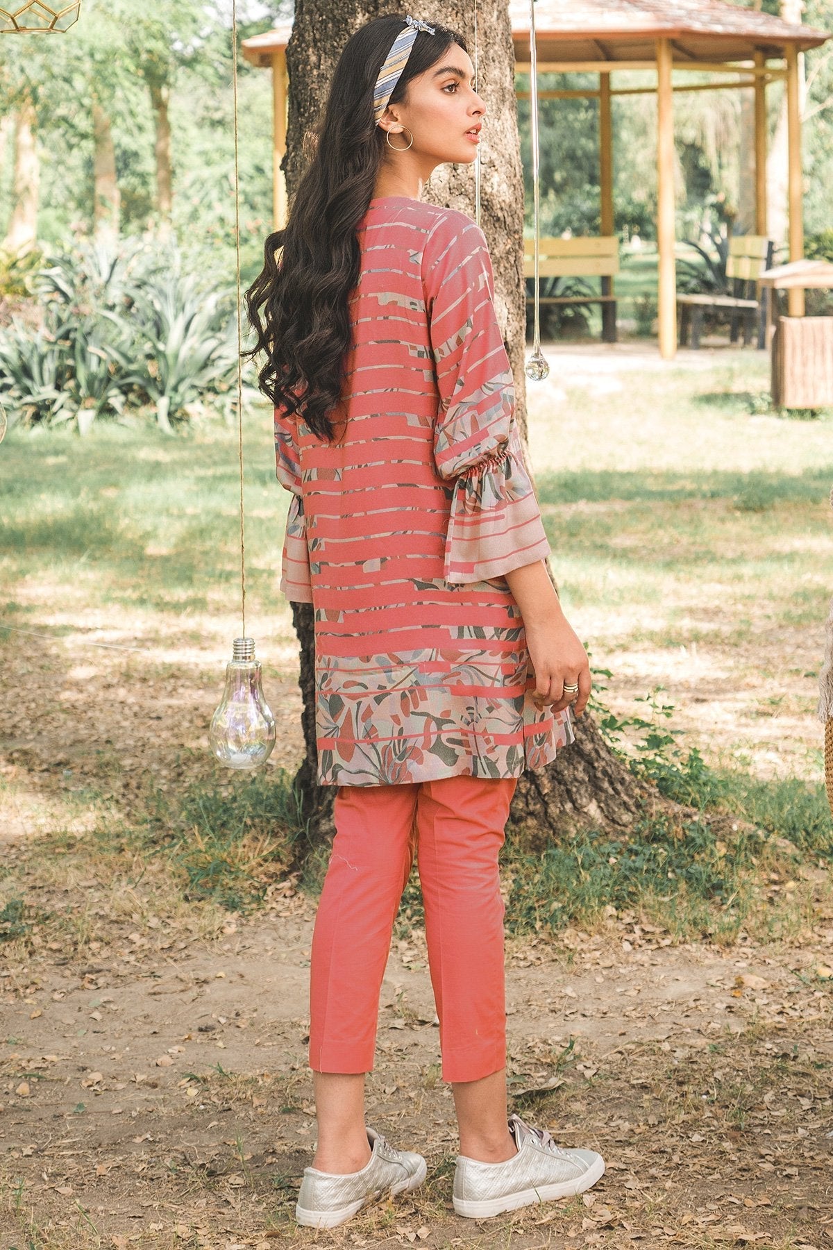 Alkaram - 2 Piece Printed Twill Linen Suit With Dyed Cambric Trouser