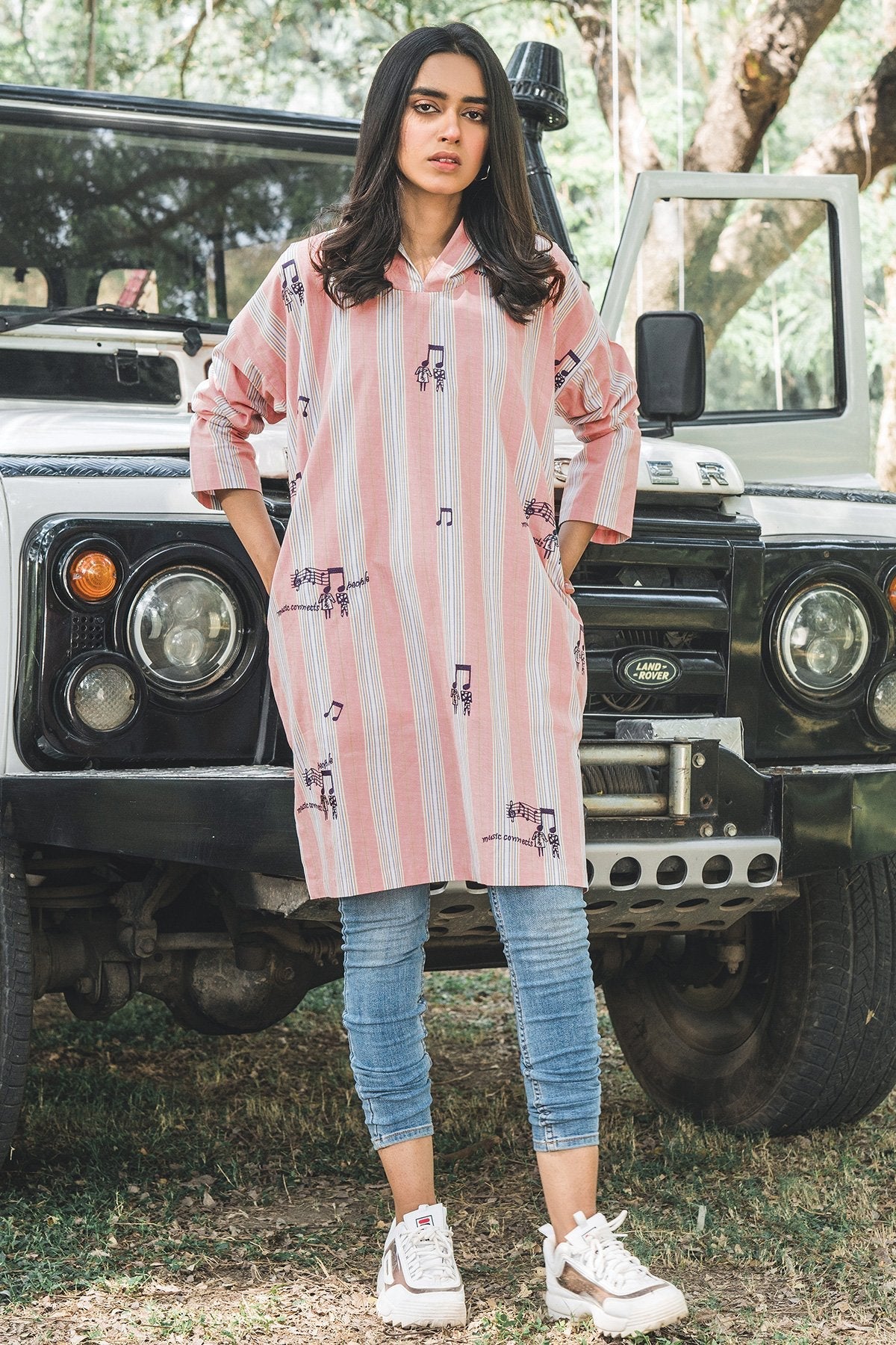Alkaram - 1 Piece Embroidered Yarn Dyed Shirt