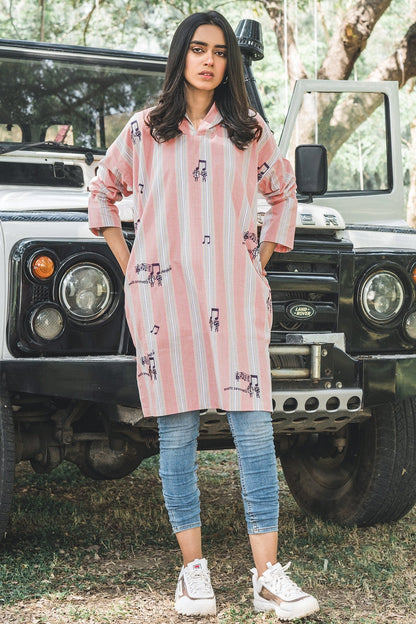 Alkaram - 1 Piece Embroidered Yarn Dyed Shirt
