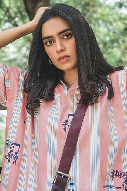 Alkaram - 1 Piece Embroidered Yarn Dyed Shirt