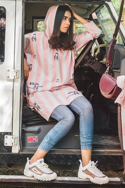 Alkaram - 1 Piece Embroidered Yarn Dyed Shirt
