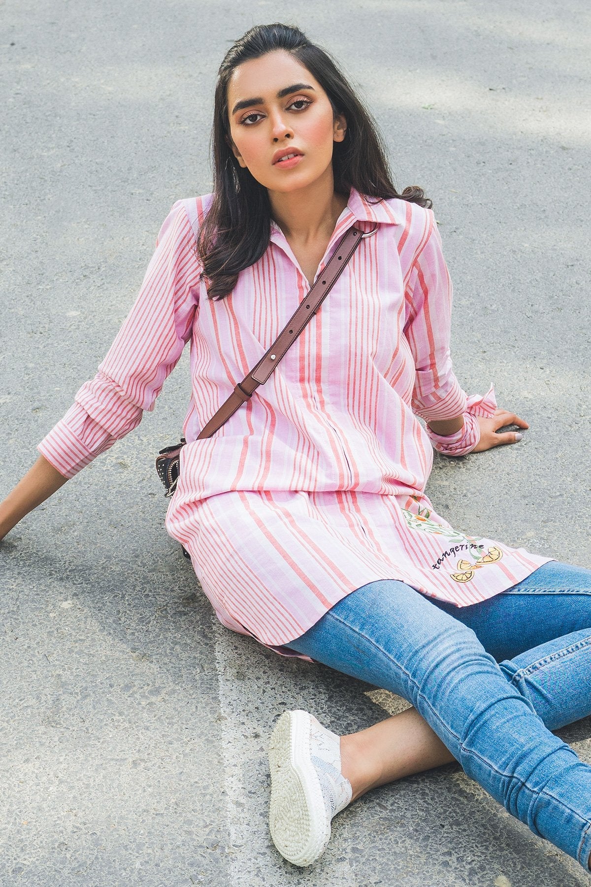 Alkaram - 1 Piece Embroidered Yarn Dyed Shirt