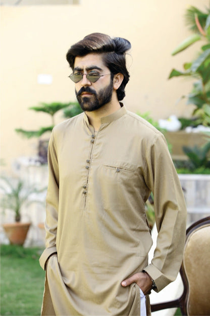 Bareeq Outfits - Cream Kurta