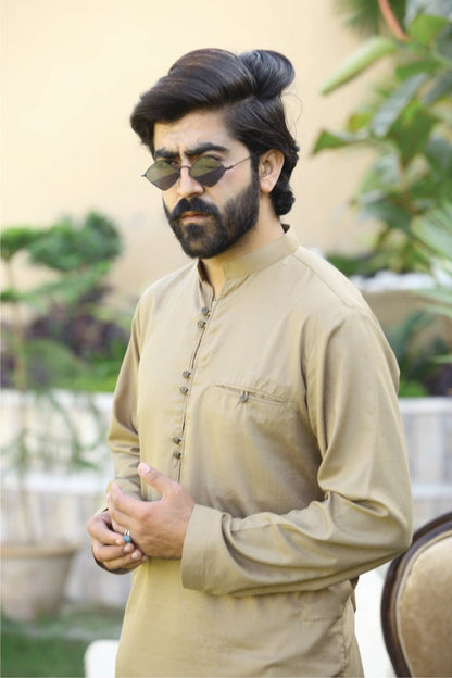 Bareeq Outfits - Cream Kurta