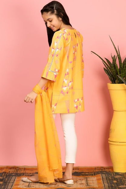 2 Pc Printed Cambric Suit