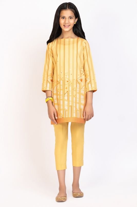 2 Pc Printed Cambric Suit