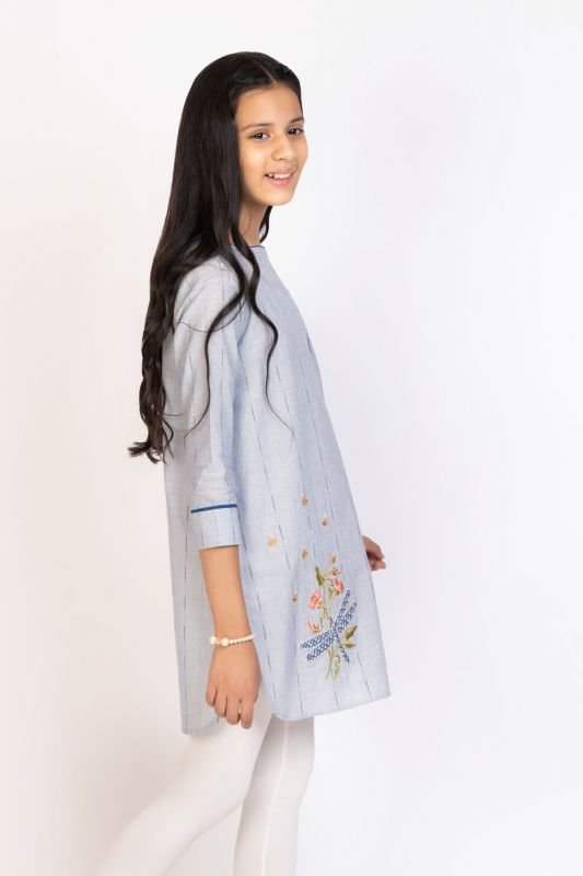 Dyed Embroidered Kurti