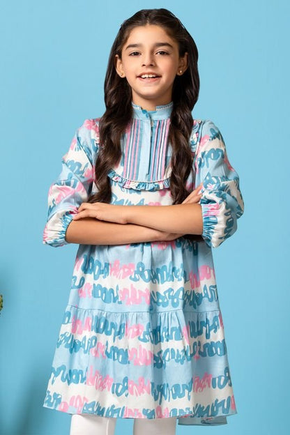 Printed Cotton Satin MAK Girl Kurti