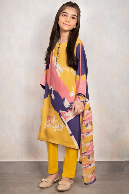 3 Pc Printed Cotail Viscose Suit