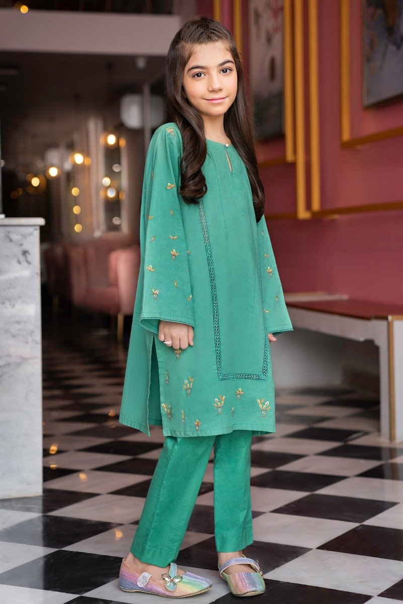 2 Pc Embroidered Cambric Outfit
