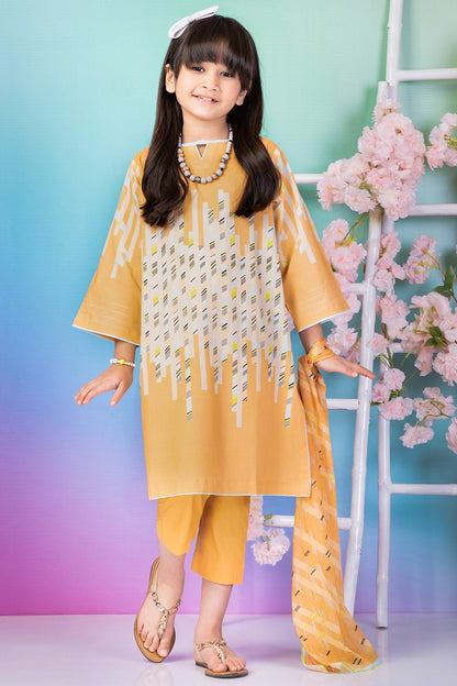 3 Pc Printed Lawn Outfit