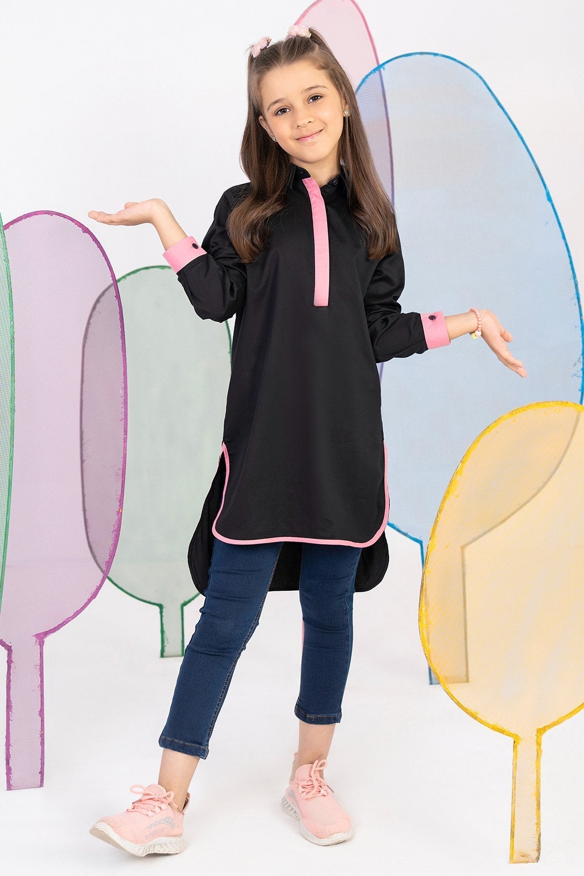 Dyed Cotton Satin Kurti