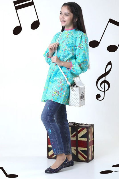 Printed Khaddar MAK Girl Kurti