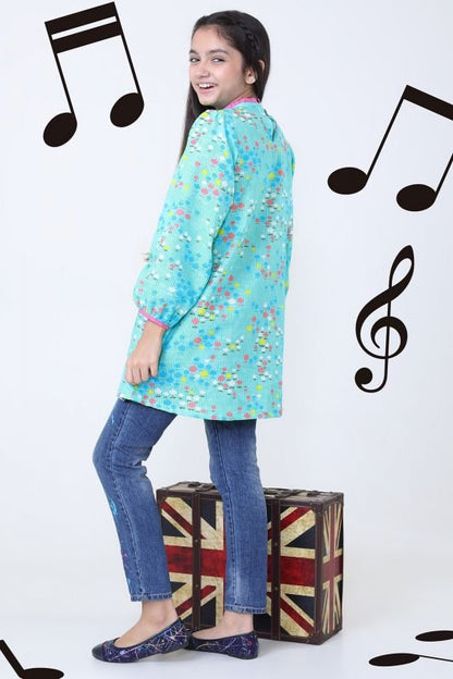 Printed Khaddar MAK Girl Kurti