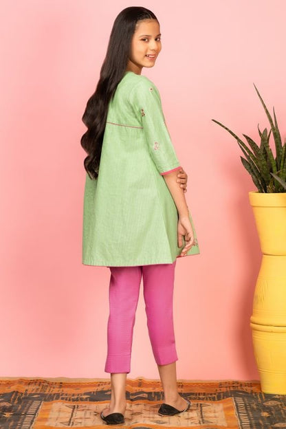 2 Pc Embroidered Jacquard Suit