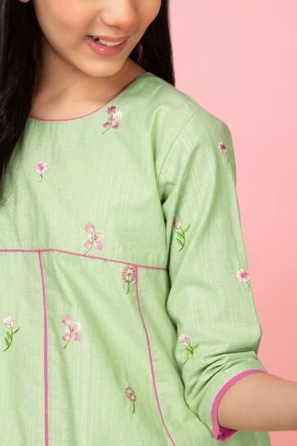2 Pc Embroidered Jacquard Suit
