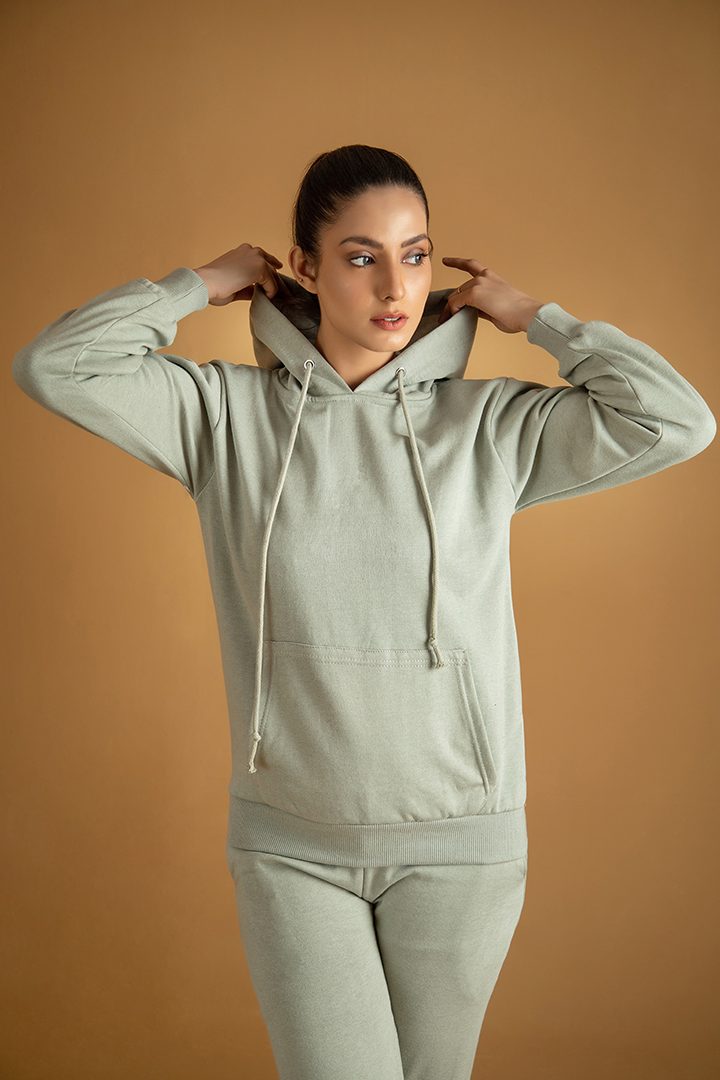 Decuir - Tracksuit mint green with warm hoodie and pants