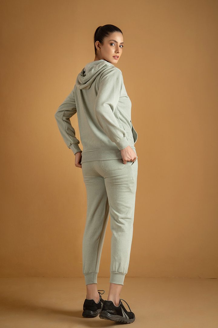 Decuir - Tracksuit mint green with warm hoodie and pants