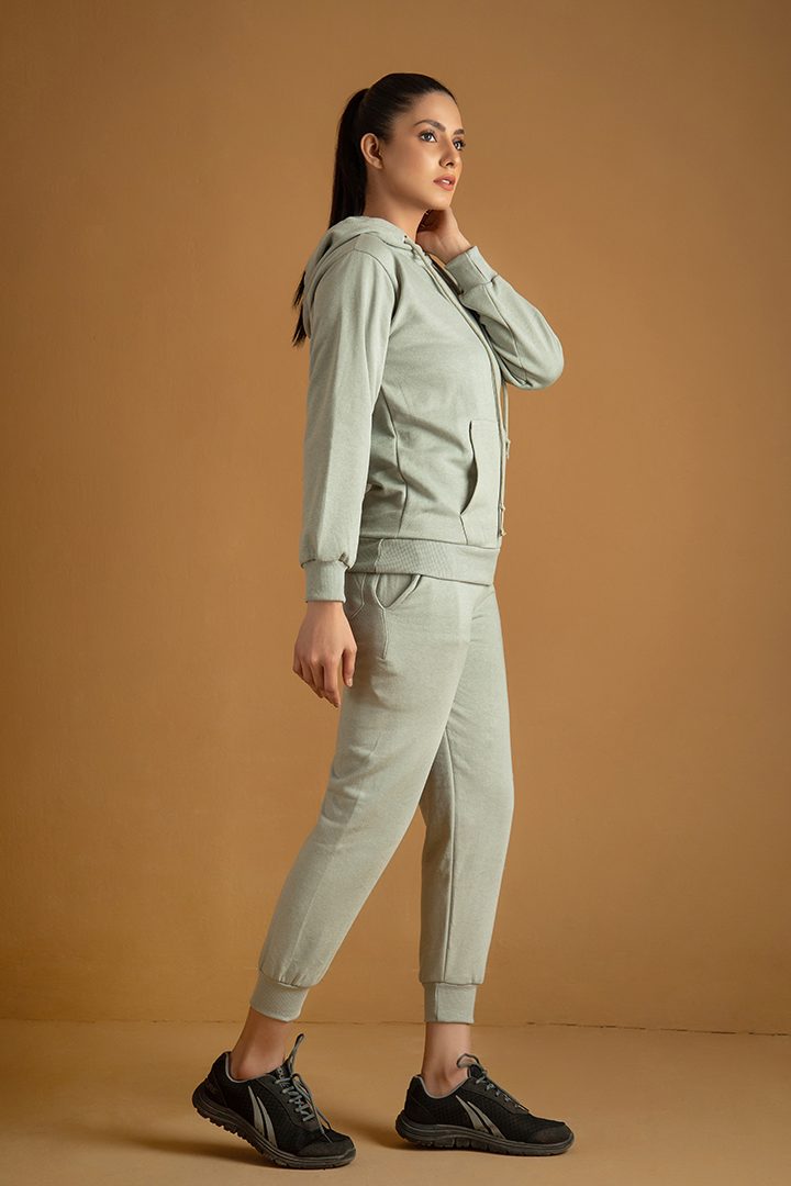 Decuir - Tracksuit mint green with warm hoodie and pants