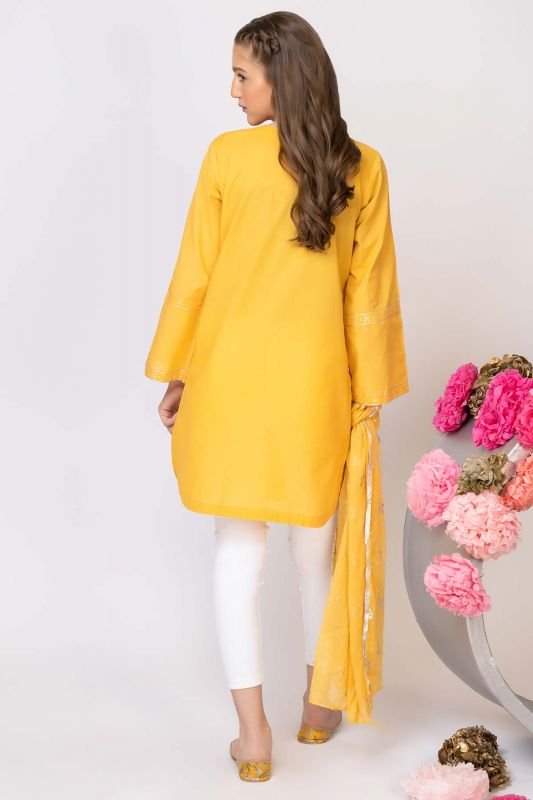 2 Pc Cambric Embroidered Suit