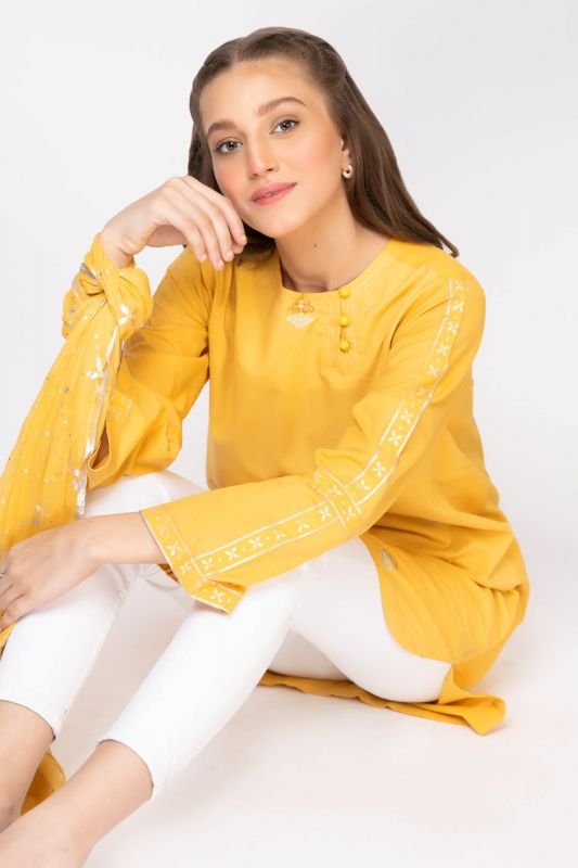 2 Pc Cambric Embroidered Suit