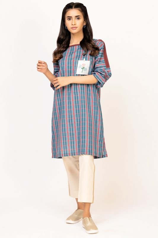 Dyed Embroidered Kurti