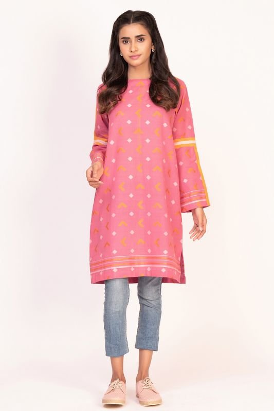 Dyed Jacquard Kurti