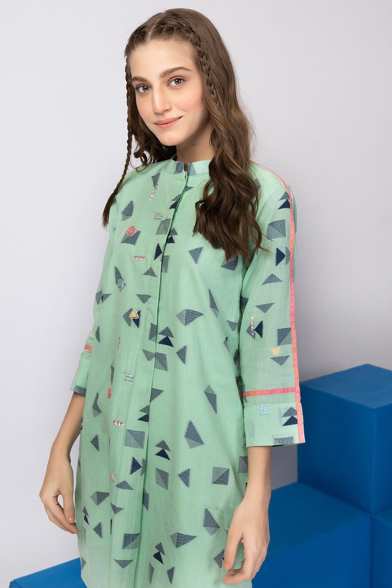 Alkaram - Dyed Embroidered Jacquard Kurti