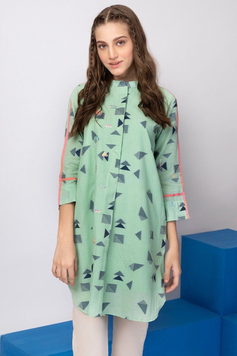 Alkaram - Dyed Embroidered Jacquard Kurti