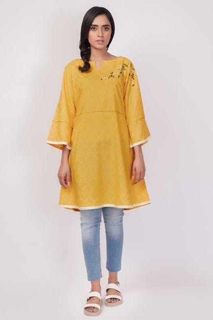 Embroidered Dobby Kurti