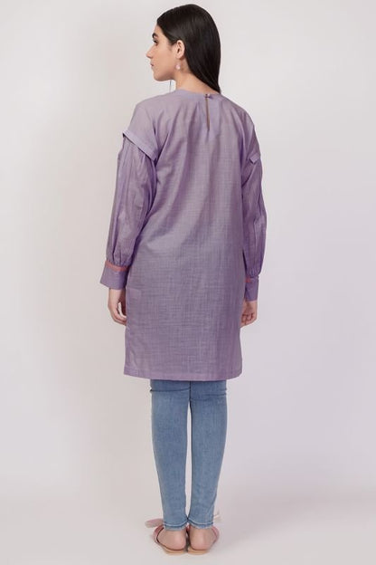 Embroidered Dobby Kurti