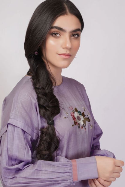 Embroidered Dobby Kurti