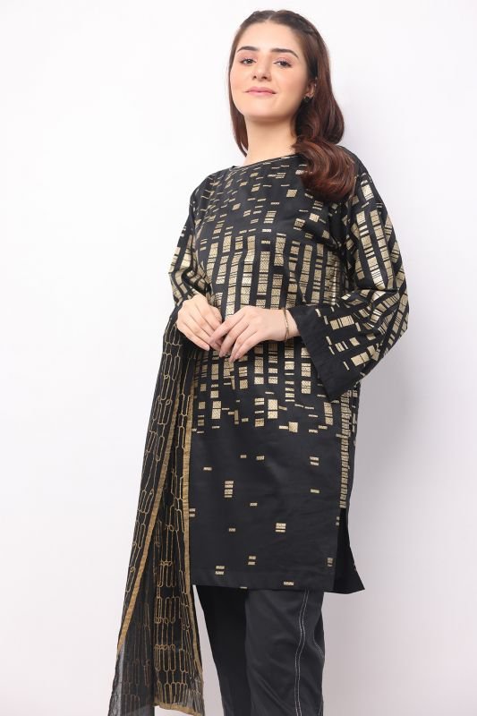 2 Pc Cotton Satin Suit