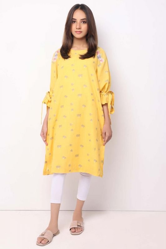 Printed Jacquard Kurti