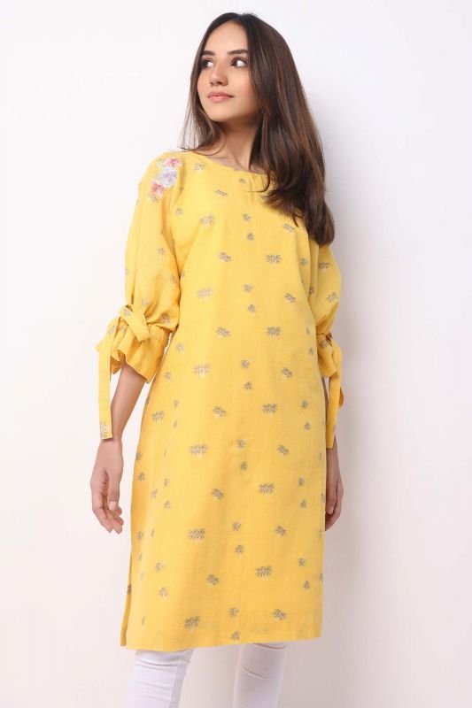 Printed Jacquard Kurti