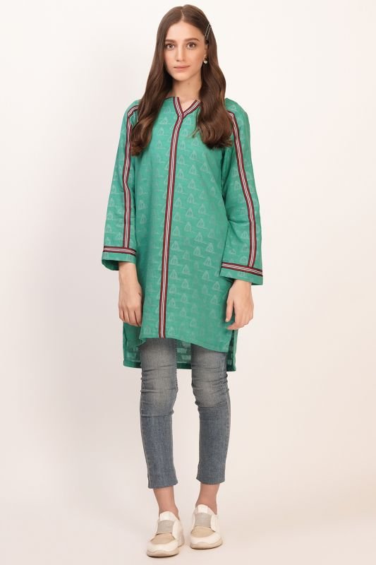Dyed Jacquard Kurti