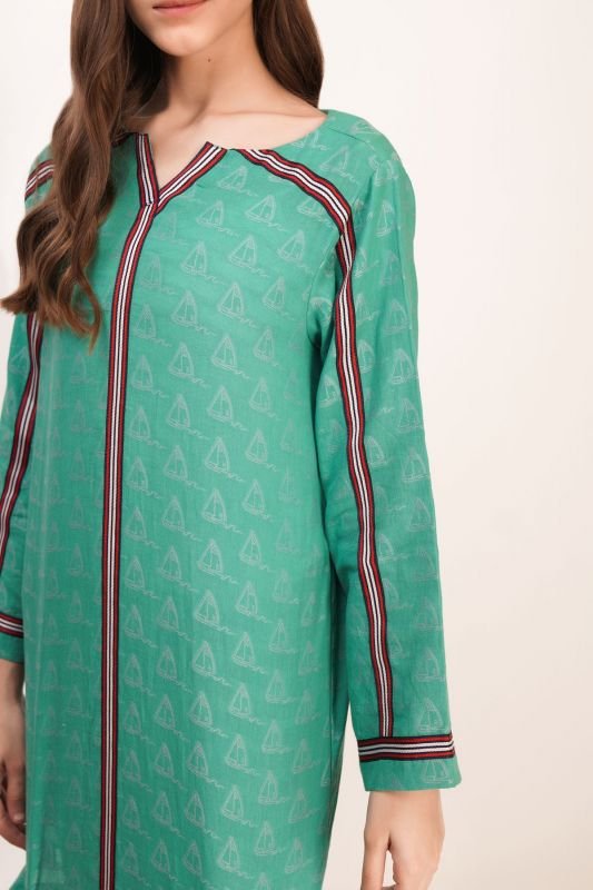 Dyed Jacquard Kurti