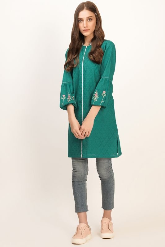Dyed Jacquard Kurti