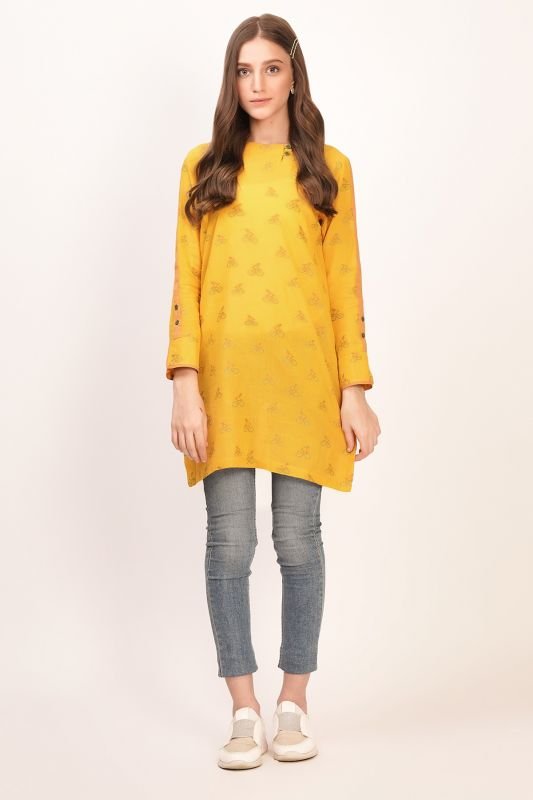 Dyed Jacquard Kurti