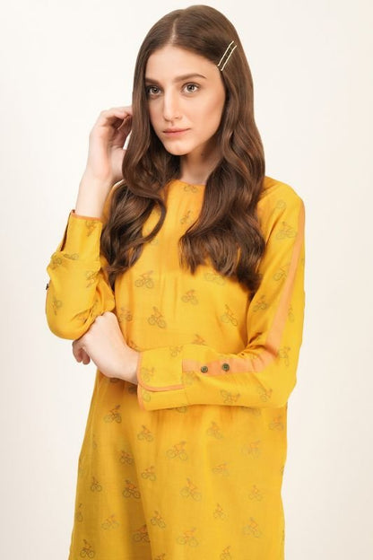 Dyed Jacquard Kurti