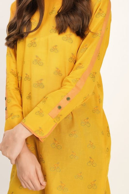 Dyed Jacquard Kurti