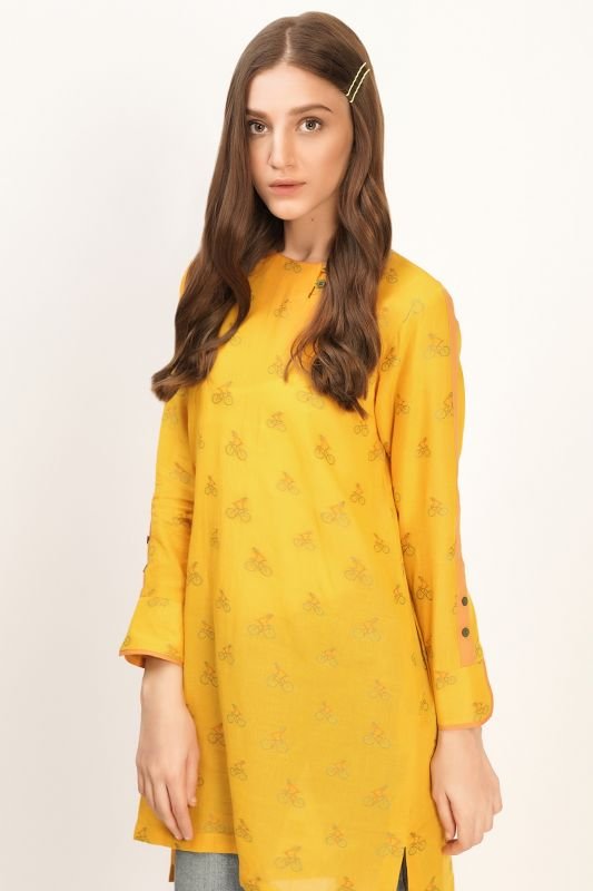 Dyed Jacquard Kurti